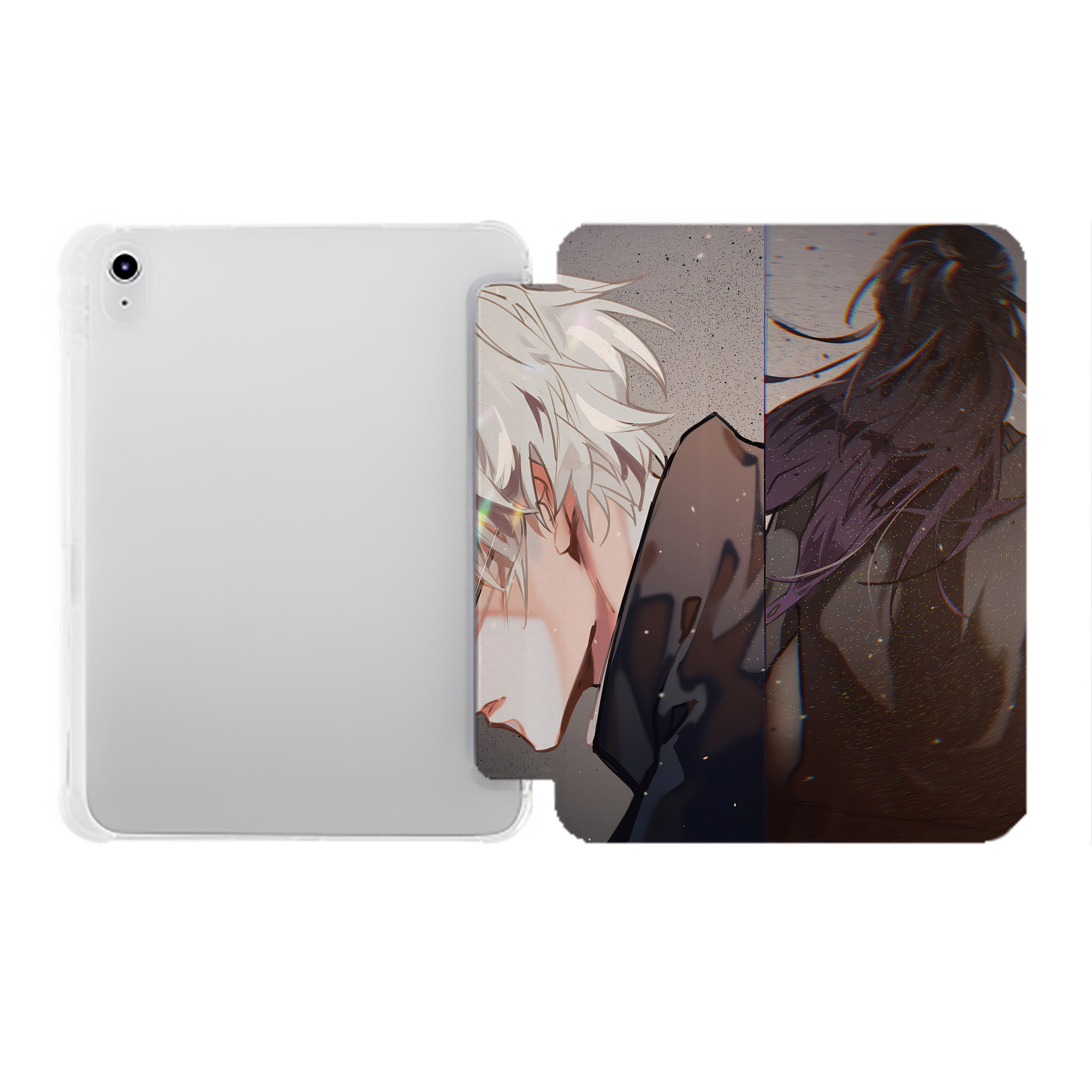 （画像用） 呪術廻戦 Jujutsu Kaisen IPad ケース ペン収納付き 三つ折りスタンド PUレザー×シリコン 対応機種9.5/10.5/10.9インチ